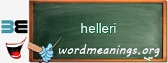 WordMeaning blackboard for helleri